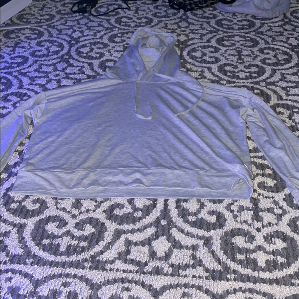 Cropped workout hoodie